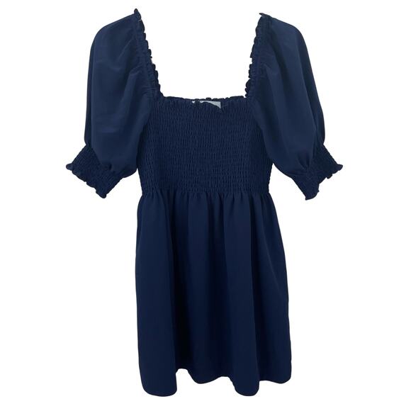 Hill House Home The Athena Nap Dress Wrinkle Resistant Navy Crepe M - Picture 3 of 9